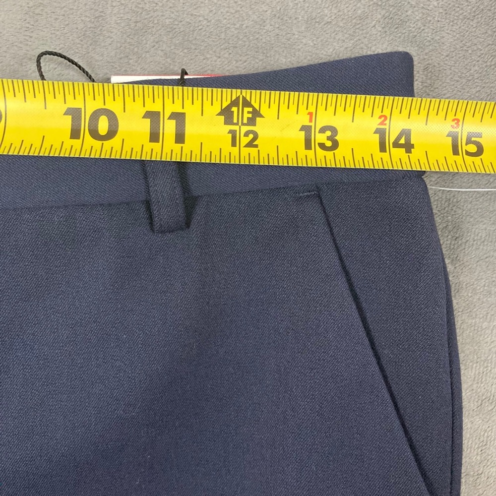 Express Columnist Barely Boot Mid Rise Navy Blue Stretch Dress Pants 4R - Picture 6 of 8